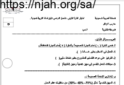 اختبار وحدة ثقافة العمل نموذج (3) تربية مهنية ثانوي