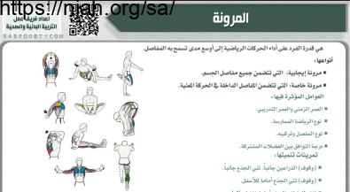 المرونة تربية بدنية ثاني ابتدائي الفصل الثاني