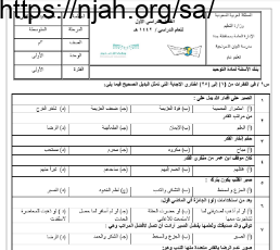 بنك أسئلة توحيد ثالث متوسط فصل أول