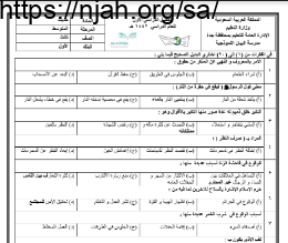 بنك أسئلة حديث ثالث متوسط فصل ثاني