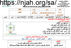 تحضير المكان اجتماعيات رابع ابتدائي الفصل الثاني