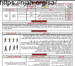 تحضير تربية بدنية ثالث ابتدائي الفصل الاول الفصل الدراسي الاول