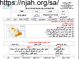 تحضير درس المناطق الرملية اجتماعيات خامس ابتدائي الفصل الثاني