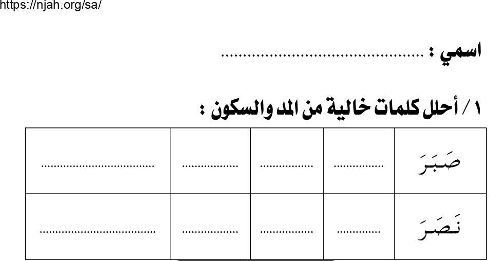 تحليل الكلمات بالمهارات المختلفة لغتي الجميلة أول ابتدائي