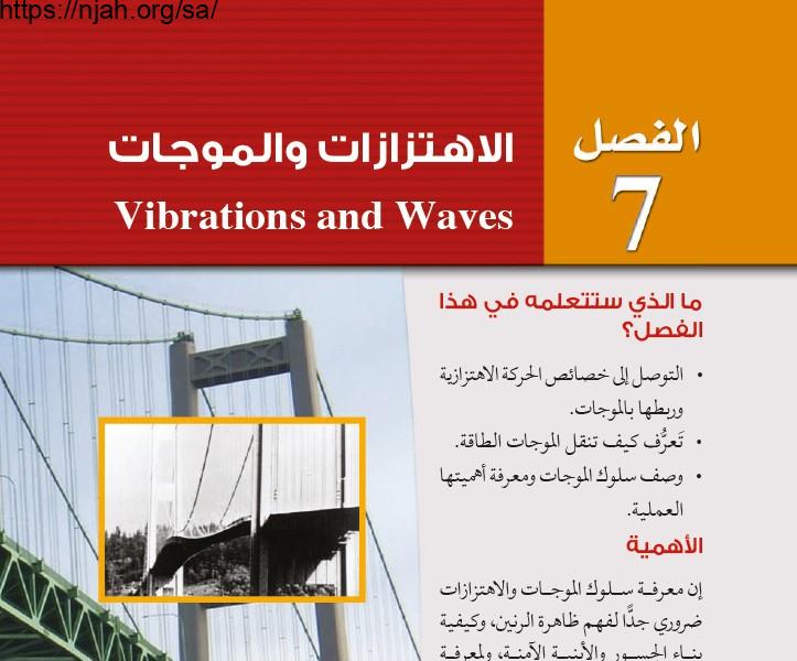 حل الفصل السابع الاهتزازات والموجات فيزياء 2 نظام المقررات