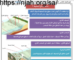 درس ما معالم قاع المحيط ؟ علوم خامس ابتدائي الفصل الثاني