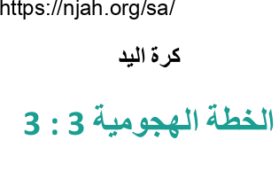 عرض بوربوينت الخطة الهجومية 3 3 ( كرة اليد ) تربية بدنية ثانوي