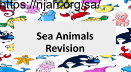 مراجعة الوحدة الثانية (sea animals) انجليزي سادس ابتدائي