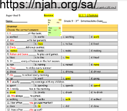 مراجعة انجليزي الفصل الأول ثالث متوسط الفصل الاول Revision SG5 U1