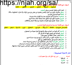 مراجعة شاملة للوحدة الخامسة علوم سادس ابتدائي الفصل الثالث