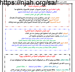 ملخص درس العلاقات في الأنظمة البيئية علوم خامس ابتدائي الفصل الاول