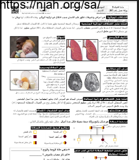 ورقة عمل الاختلالات الوراثية مع الحل مقرر أحياء 3 أ. فيصل الجمعان